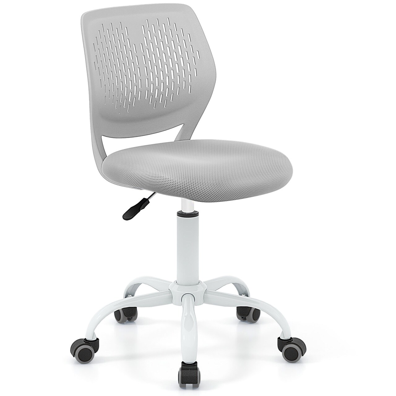 Kids Ergonomic Study Desk Chair with Adjustable Height and PU Rolling Casters
